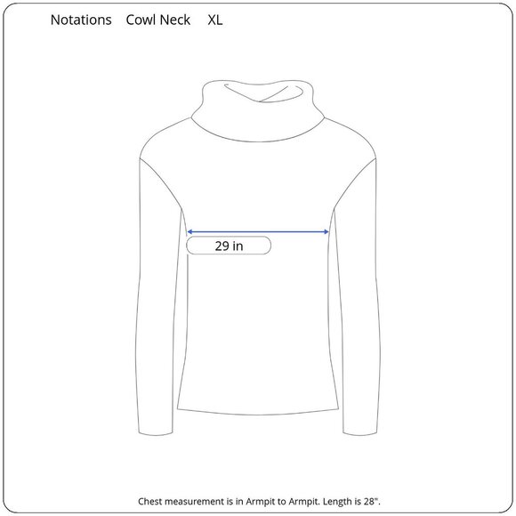 Notations Asymmetrical Button Cowl Neck Top XL Cozy Casual Fall Stylish Cabin - Picture 2 of 8
